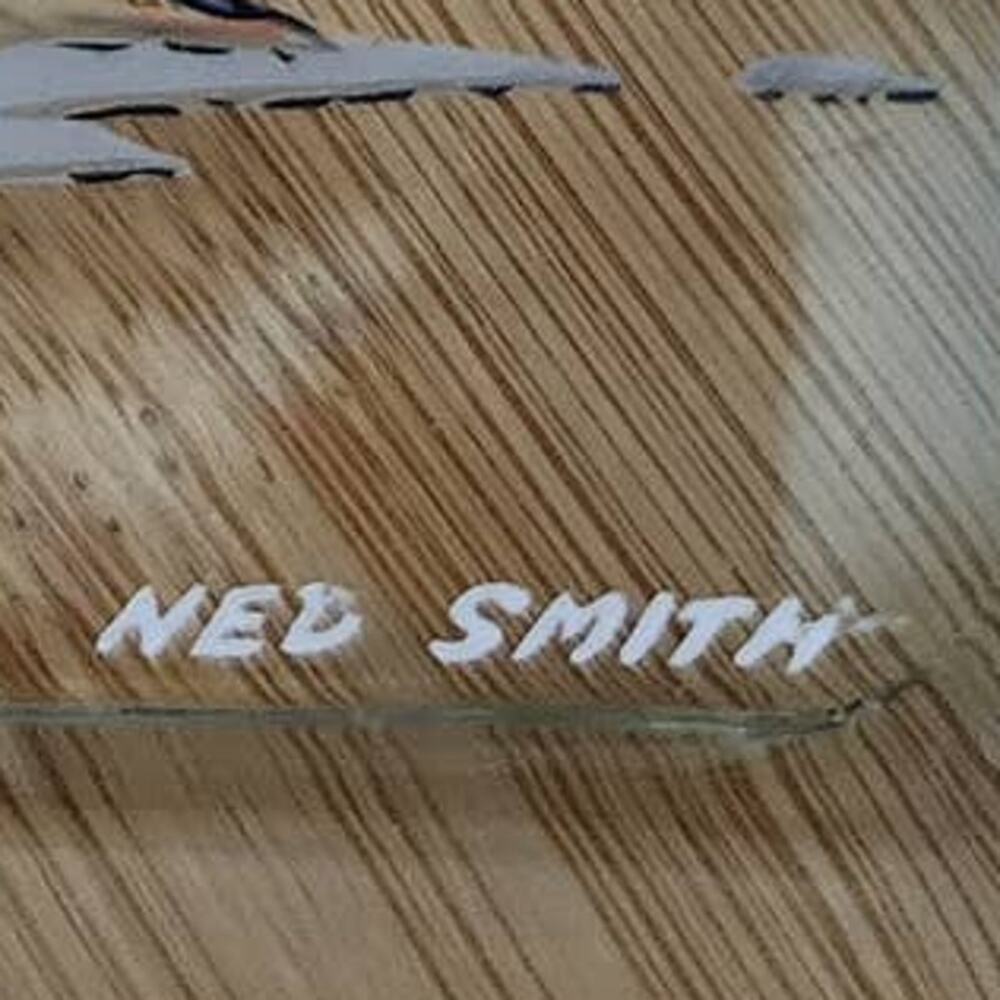 Vintage MCM Mid Century Modern Ned Smith Canvasback Mallard Glass Ashtray